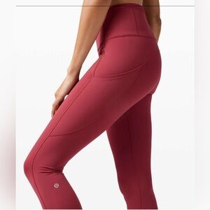 Lululemon Fast and Free Tight II 25" *Non-Reflective Nulux
Chianti Size 6